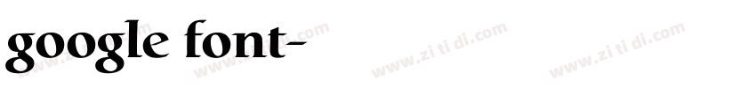 google font字体转换